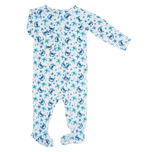 blue-crabs-zipper-footie Sweet Bamboo - Sophia's Style-2
